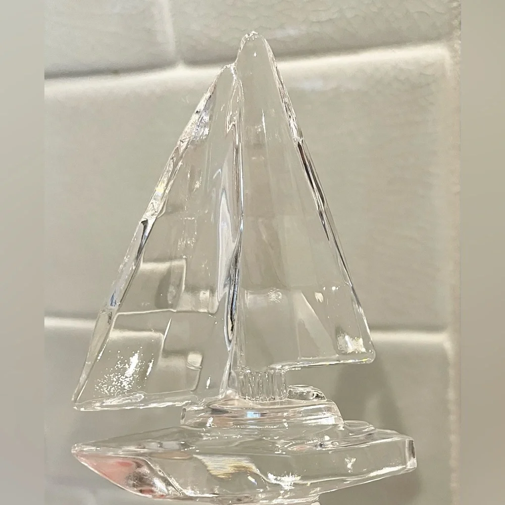 Mikasa Regatta Crystal Sail Boat Wine Bottle Stopper